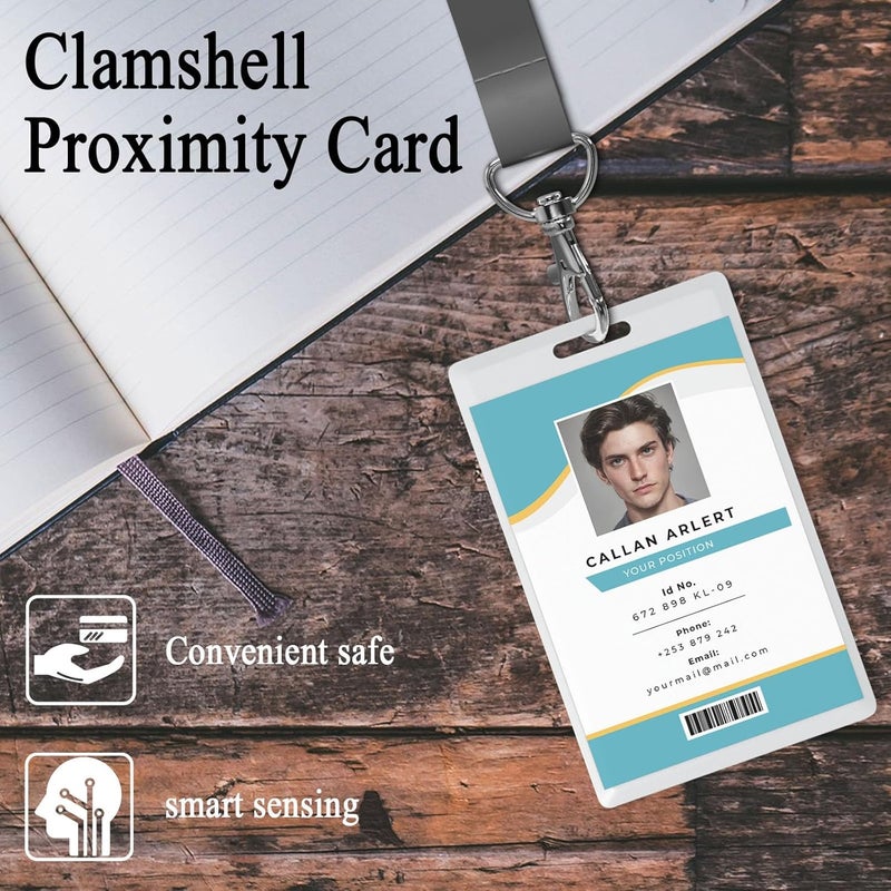 BABIQT 12 PCS T5577 Thick Smart Cards, Contactless 125khz RFID Rewritable Proximity Clamshell Weigand Prox Card, Compatible with 1386 1326 H10301 Format Readers and Keyless Entry Access Control Systems - Image 4